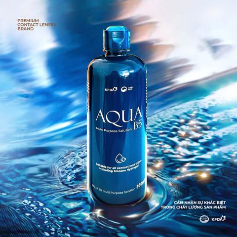 Aqua B5 lens soaking water capacity 160ml & 360ml (Contact lens preservation solution | Contact lens soaking water)