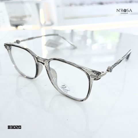 Gọng Kính N’ROSA Angel Eyes - Vintage Tròn Sang Trọng, Nhựa Trong Suốt Kết Hợp Kim Loại Mỏng Nhẹ, Phong Cách Hiện Đại