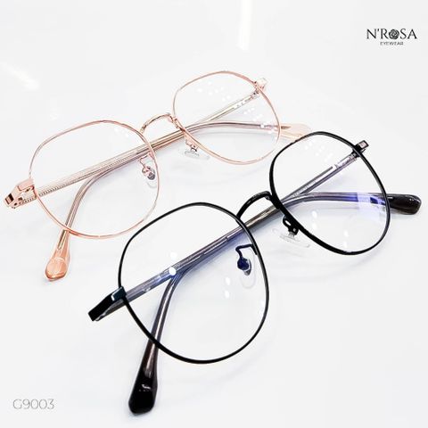 Kính Mắt N'Rosa Tròn Kim Loại Nhẹ - Kiểu Hàn Quốc - G9003, G9007, G9008, G9016 - Unisex, Thời Trang, Đa Màu Sắc
