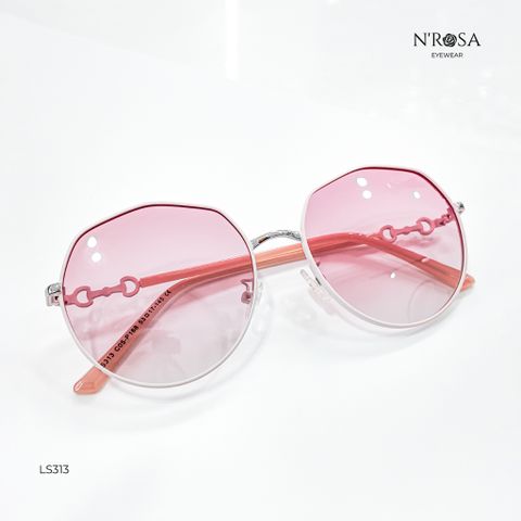 Kính Mát N'ROSA LS313 - Khung Kim Loại Chống UV, Kính Đổi Màu Xanh Hồng Thời Trang, Cho Nam Nữ