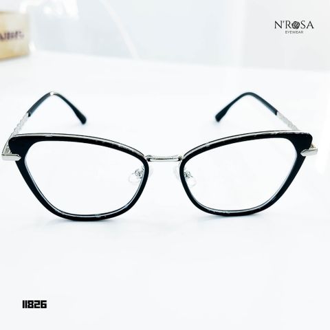 Gọng Kính Mắt N’ROSA 11826 - Thiết Kế Cat Eye Sang Trọng, Nhiều Màu Hiện Đại, Chất Liệu Nhựa và Kim Loại Cao Cấp