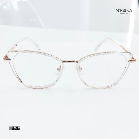 Gọng Kính Mắt N’ROSA 11826 - Thiết Kế Cat Eye Sang Trọng, Nhiều Màu Hiện Đại, Chất Liệu Nhựa và Kim Loại Cao Cấp