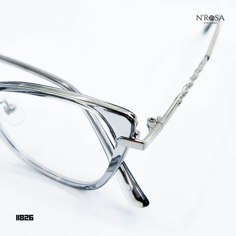 Gọng Kính Mắt N’ROSA 11826 - Thiết Kế Cat Eye Sang Trọng, Nhiều Màu Hiện Đại, Chất Liệu Nhựa và Kim Loại Cao Cấp