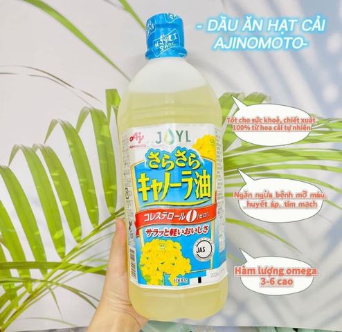 Dầu Ăn Hoa Cải Ajinomoto Bổ Sung Omega 3 & 6 - Chai 1000ml 329368