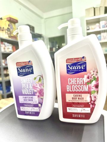 Sữa Tắm Suave Cherry Blossom 1000ml - Hương Thơm Dịu Nhẹ, Dưỡng Ẩm Da Mềm Mại, Sản Phẩm Chăm Sóc Cá Nhân Nổi Tiếng Từ Mỹ