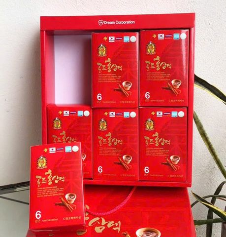 Nước Hồng Sâm Dulim Hàn Quốc 70ml x 6 Hộp - Tăng Cường Sức Khỏe, Hỗ Trợ Miễn Dịch và Tinh Thần Ngày Hằng Ngày