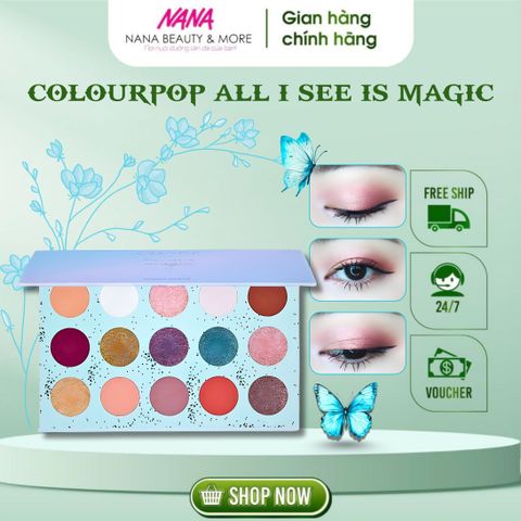 Bảng Mắt Colourpop All I See Is Magic 15 Ô 16g - Phấn Trang Điểm Màu Đẹp, Độc Đáo, Dễ Sử Dụng Cho Nhiều Phong Cách