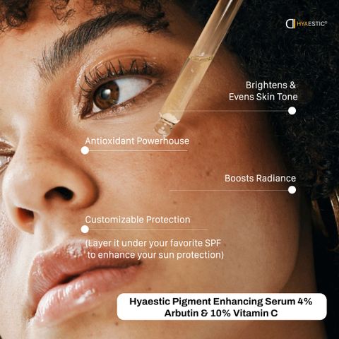 Tinh Chất Giảm Nám Hyaestic Pigment Enhancing Serum 10ml - 4% Arbutin & 10% Vitamin C, Chăm Sóc Da Mặt Chuyên Sâu