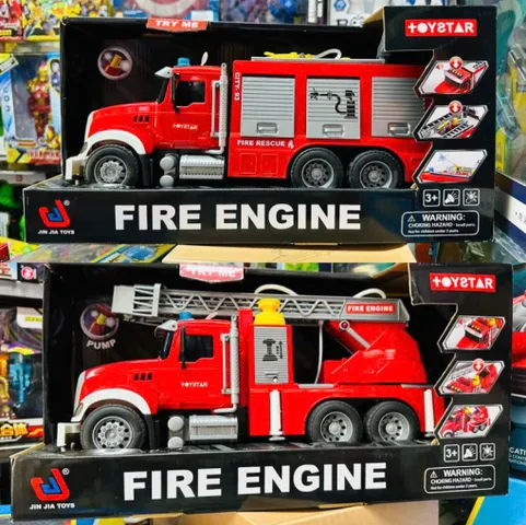 Xe Cứu Hỏa Chạy Đà Có Âm Thanh & Đèn - Đồ Chơi Tương Tác Sáng Tạo Cho Trẻ Em Fire Engine 666-58 666-93