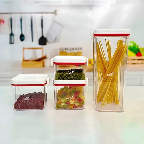 Bộ 4 Hộp Đựng Thực Phẩm Dozzi Cao Cấp - Nhựa An Toàn Không BPA, Nắp Kín Chống Tràn, Dùng Tủ Lạnh & Lò Vi Sóng Tiện Lợi