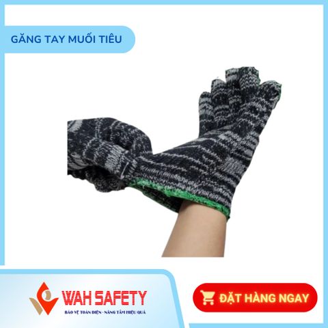 Găng Tay Muối Tiêu Bảo Hộ Lao Động Combo 10 Đôi - Chống Trơn Trượt, Bền Bỉ, Thoải Mái Cho Công Việc Xây Dựng và Cơ Khí