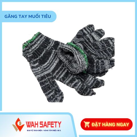 Găng Tay Muối Tiêu Bảo Hộ Lao Động Combo 10 Đôi - Chống Trơn Trượt, Bền Bỉ, Thoải Mái Cho Công Việc Xây Dựng và Cơ Khí
