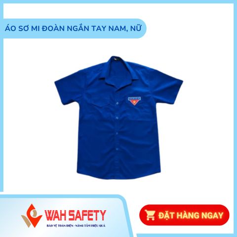 Áo Sơ Mi Đoàn Thanh Niên Ngắn Tay Cao Cấp Nam Nữ - May In & Thêu Tên Theo Yêu Cầu, Phù Hợp Hoạt Động Ngoài Trời