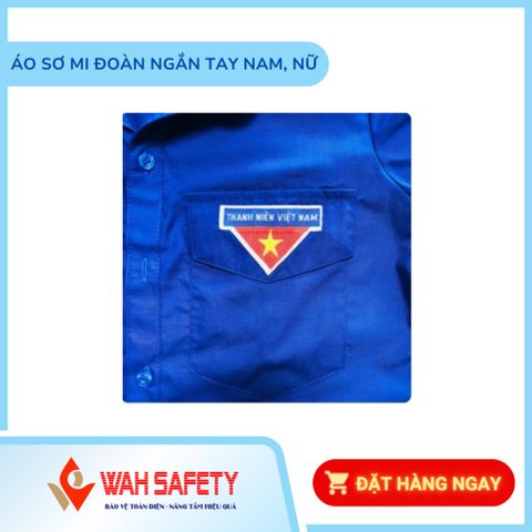 Áo Sơ Mi Đoàn Thanh Niên Ngắn Tay Cao Cấp Nam Nữ - May In & Thêu Tên Theo Yêu Cầu, Phù Hợp Hoạt Động Ngoài Trời