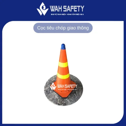 Cọc chóp giao thông nhựa dẻo 70cm - Cọc tiêu phản quang cảnh báo an toàn giao thông, công trình, sản xuất, trọng lượng 2.5kg