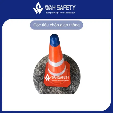 Cọc chóp giao thông nhựa dẻo 70cm - Cọc tiêu phản quang cảnh báo an toàn giao thông, công trình, sản xuất, trọng lượng 2.5kg