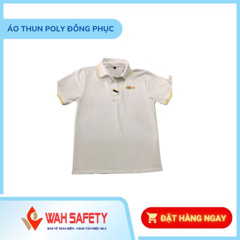 Áo thun Polo đồng phục công ty - Vải thun poly bền, chống nhăn, giữ màu tốt, nhận may in thêu theo yêu cầu