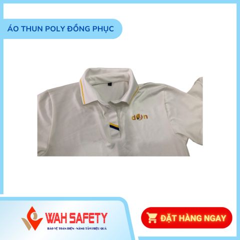 Áo thun Polo đồng phục công ty - Vải thun poly bền, chống nhăn, giữ màu tốt, nhận may in thêu theo yêu cầu