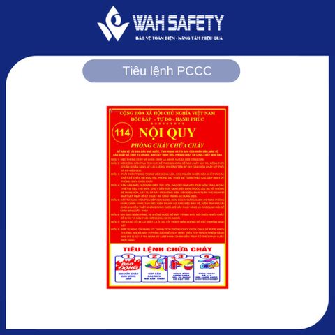 Bảng Nội Quy PCCC Nhựa Dẻo - Chống Nước, Chất Lượng Cao - An Toàn Phòng Chống Cháy Nổ cho Gia Đình