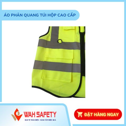 Áo Phản Quang Chất Liệu X5 Màu Vàng Chuối - Có Túi Tiện Lợi, In Logo Tùy Chọn, Dành Cho Nhân Viên CÔNG TRÌNH Và An Ninh