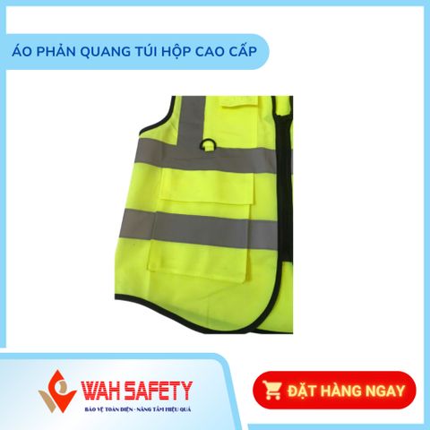 Áo Phản Quang Chất Liệu X5 Màu Vàng Chuối - Có Túi Tiện Lợi, In Logo Tùy Chọn, Dành Cho Nhân Viên CÔNG TRÌNH Và An Ninh