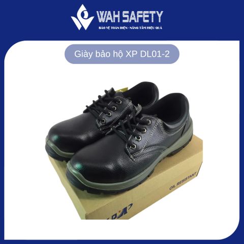 Giày Bảo Hộ Lao Động XP DL01-2 - Chống Đâm Xuyên, Chống Trơn Trượt, Đế Chắc Chắn, Da Thật, An Toàn Cho Người Lao Động