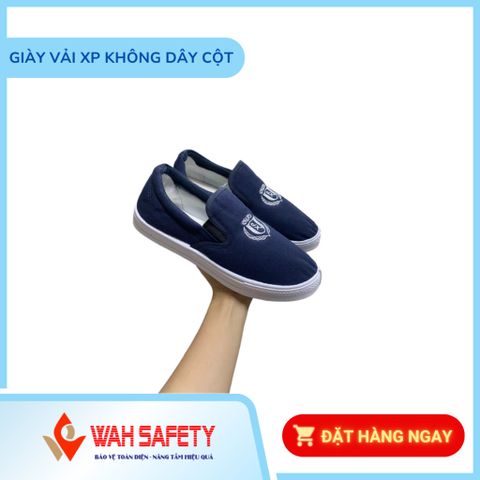 Giày Vải Lao Động Mềm Nhẹ Màu Xám Đen Cho Nam Nữ - Thoải Mái, Dễ Vệ Sinh, Kiểu Dáng Tiện Lợi