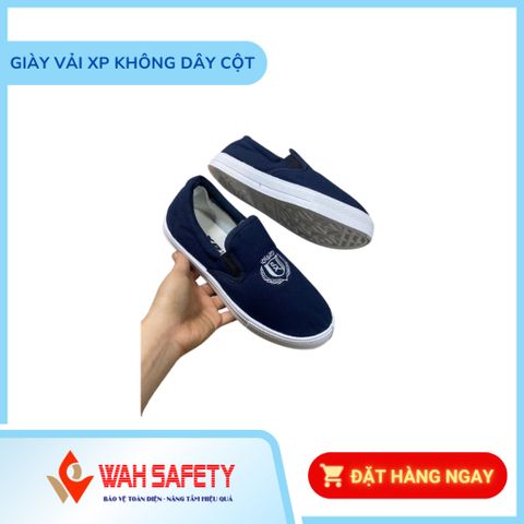 Giày Vải Lao Động Mềm Nhẹ Màu Xám Đen Cho Nam Nữ - Thoải Mái, Dễ Vệ Sinh, Kiểu Dáng Tiện Lợi