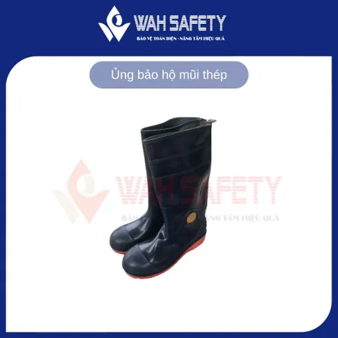 Ủng bảo hộ mũi thép chống đinh TQP - An toàn cho người lao động, chống va đập, trơn trượt, chất liệu nhựa PVC, nhiều kích thước