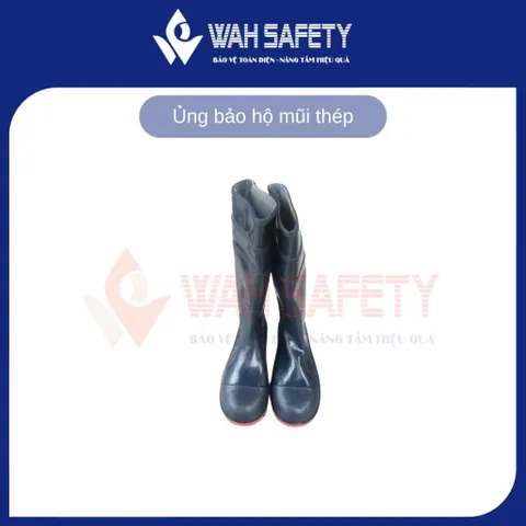 Ủng bảo hộ mũi thép chống đinh TQP - An toàn cho người lao động, chống va đập, trơn trượt, chất liệu nhựa PVC, nhiều kích thước