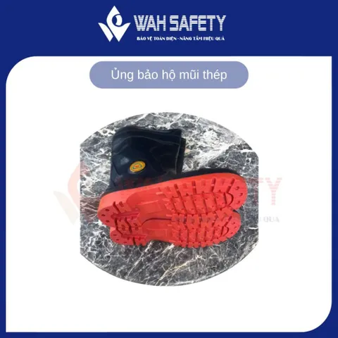 Ủng bảo hộ mũi thép chống đinh TQP - An toàn cho người lao động, chống va đập, trơn trượt, chất liệu nhựa PVC, nhiều kích thước