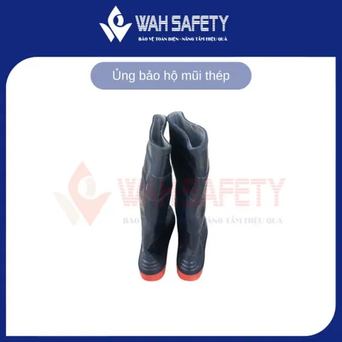 Ủng bảo hộ mũi thép chống đinh TQP - An toàn cho người lao động, chống va đập, trơn trượt, chất liệu nhựa PVC, nhiều kích thước