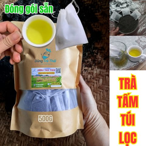 DTT Trà Tấm Túi Lọc 500g - Trà Xanh Thái Nguyên Thơm Ngon Tiện Dụng, Pha Nhanh, Cho Gia Đình và Văn Phòng