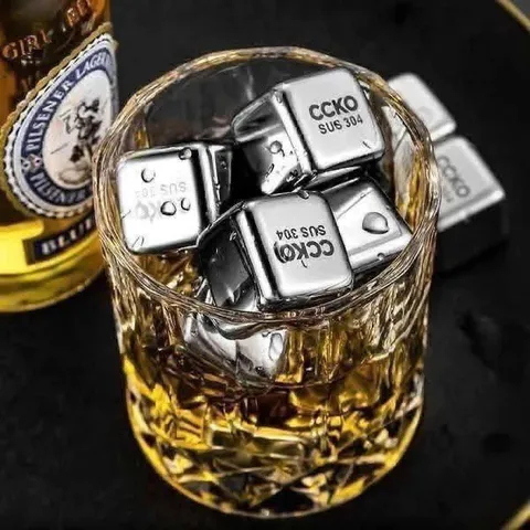 Đá Inox Không Tan CCKO VK9674 - Giữ Lạnh Nhanh Chóng, An Toàn, Tái Sử Dụng Cho Whisky, Bia Thủ Công & Café Đá