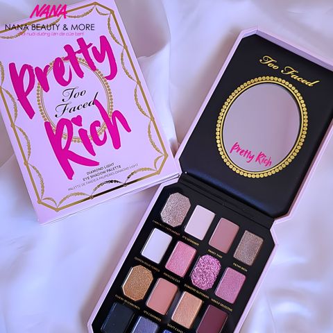 Bảng Phấn Mắt 16 Ô Too Faced Pretty Rich Diamond Light Palette 15,2g - Phấn trang điểm mắt với màu sắc đa dạng, dễ tán, hoàn hảo cho phong cách trang điểm ấn tượng.