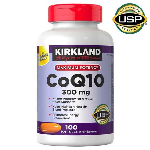 Viên Hỗ Trợ Tim Mạch Kirkland Signature CoQ10 300mg - Bổ Sung Sức Khỏe Tim Mạch, 100 Viên Mỹ