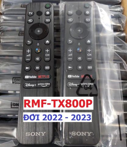Điều Khiển Remote Tivi Sony RMF-TX800P - Giọng Nói 2022-2023 - Cao Cấp, Phím Bấm Êm, Hàng Mới Tặng Kèm Pin