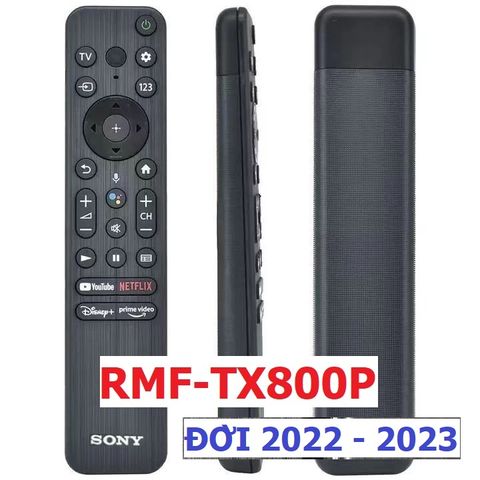 Điều Khiển Remote Tivi Sony RMF-TX800P - Giọng Nói 2022-2023 - Cao Cấp, Phím Bấm Êm, Hàng Mới Tặng Kèm Pin