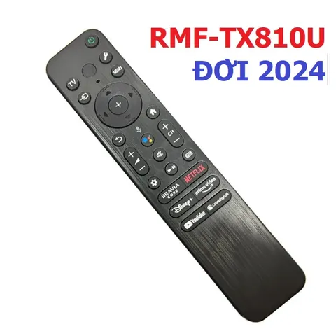 Điều Khiển Tivi Sony RMF-TX810U 2024 - Remote Giọng Nói Cao Cấp Fullbox, Tặng Pin - Tương Thích 4K, 8K, Giọt Bấm Êm