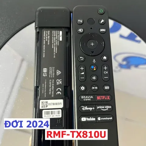 Điều Khiển Tivi Sony RMF-TX810U 2024 - Remote Giọng Nói Cao Cấp Fullbox, Tặng Pin - Tương Thích 4K, 8K, Giọt Bấm Êm
