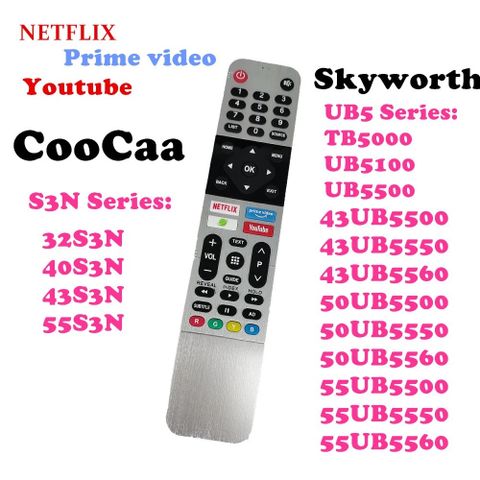 Remote Điều Khiển Tivi Đa Năng Skyworth và Coocaa - Hàng Mới 100% - Tặng Kèm Pin, Phù Hợp Tivi LCD/LED/Smart TV