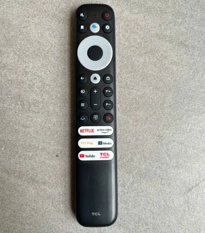Điều Khiển Remote Tivi TCL Giọng Nói 3 Nút Trắng Dài Smart TV - Phiếm Bấm êm, Tặng Kèm Pin - Phụ Kiện Tivi Chính Hãng