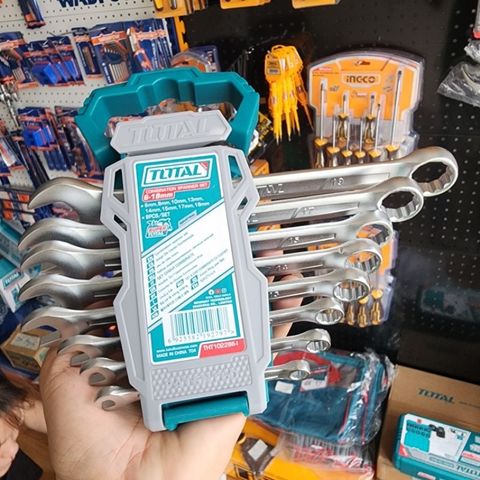 Bộ cờ lê vòng miệng 8 chi tiết Total 6-19mm - Dụng cụ sửa chữa chất lượng cao từ Trung Quốc