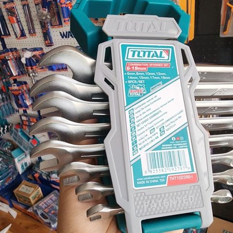 Bộ cờ lê vòng miệng 8 chi tiết Total 6-19mm - Dụng cụ sửa chữa chất lượng cao từ Trung Quốc