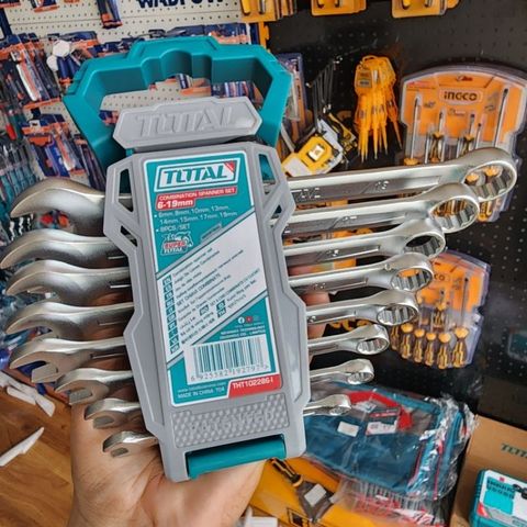 Bộ cờ lê vòng miệng 8 chi tiết Total 6-19mm - Dụng cụ sửa chữa chất lượng cao từ Trung Quốc