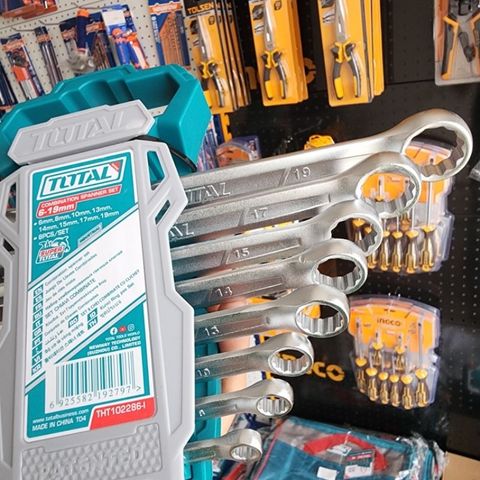 Bộ cờ lê vòng miệng 8 chi tiết Total 6-19mm - Dụng cụ sửa chữa chất lượng cao từ Trung Quốc