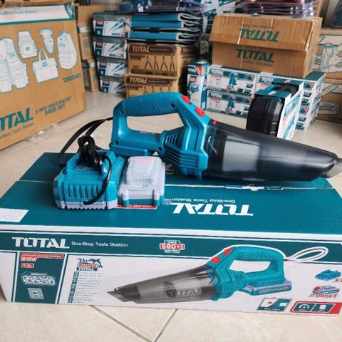 Máy Hút Bụi Không Dây 0.5L Total TVLI20126 - Công Nghệ Hệ Sinh Thái 20V, Hút Mạnh Mẽ, Pin Sạc Nhanh, Dọn Dẹp Hiệu Quả