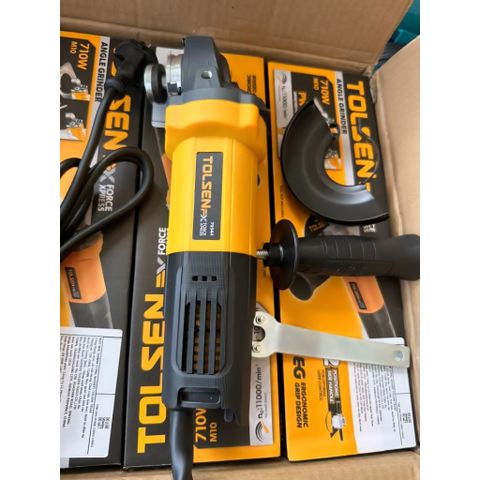 Máy Mài Cầm Tay TOLSEN 79544 - Đường Kính 100mm, Công Suất 710W, Phụ Kiện Đầy Đủ, Dụng Cụ Tiện Ích Chuyên Nghiệp