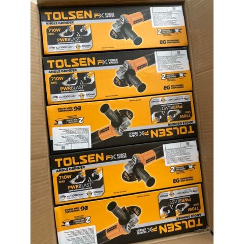 Máy Mài Cầm Tay TOLSEN 79544 - Đường Kính 100mm, Công Suất 710W, Phụ Kiện Đầy Đủ, Dụng Cụ Tiện Ích Chuyên Nghiệp