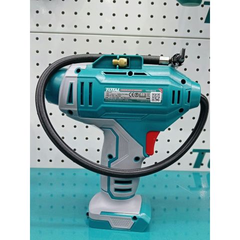 Máy bơm hơi mini không dây Total TACLI2018 20V - Áp suất tối đa 150PSI, Phụ kiện đầy đủ, Đèn LED - Dụng cụ tiện ích cho mọi gia đình